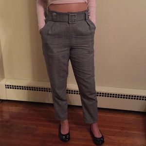 Black and white slacks